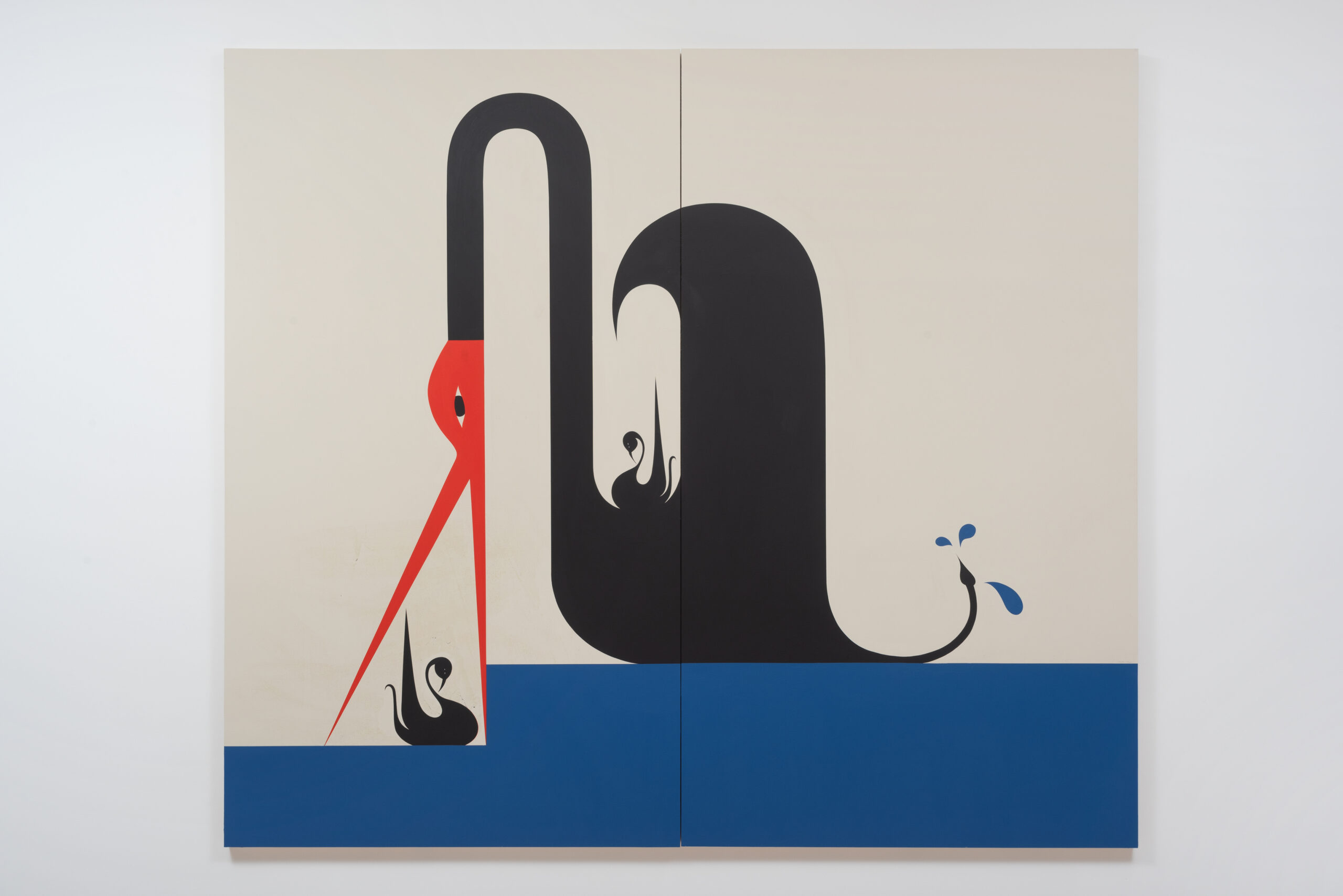 <p>Clare Rojas<br /><em>Protective Mother</em>, 2022<br />Acrylic on Luan wood panel<br />84 x 96 inches / 213.4 x 243.8 cm</p>
