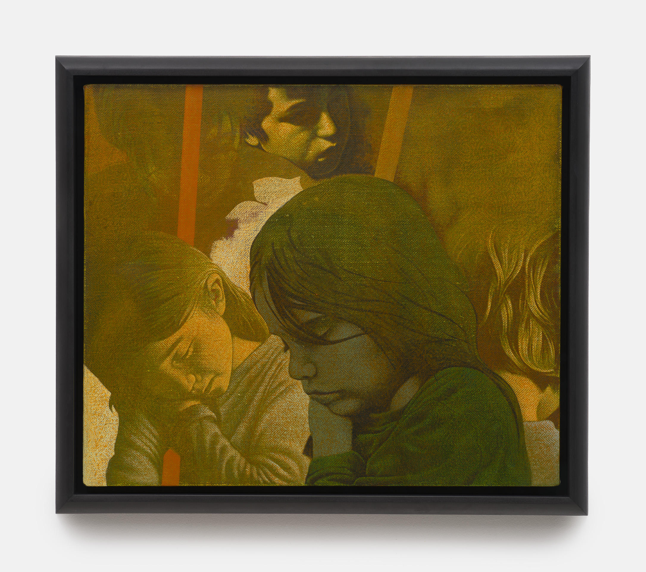 <p>Oliver Osborne<br /><em>Multi-Figure Composition with Leaf</em>, 2026<br />Oil and acrylic on herringbone linen<br />25 1/4 x 29 1/8 x 2 3/8 inches / 64 x 74 x 6 cm</p>
