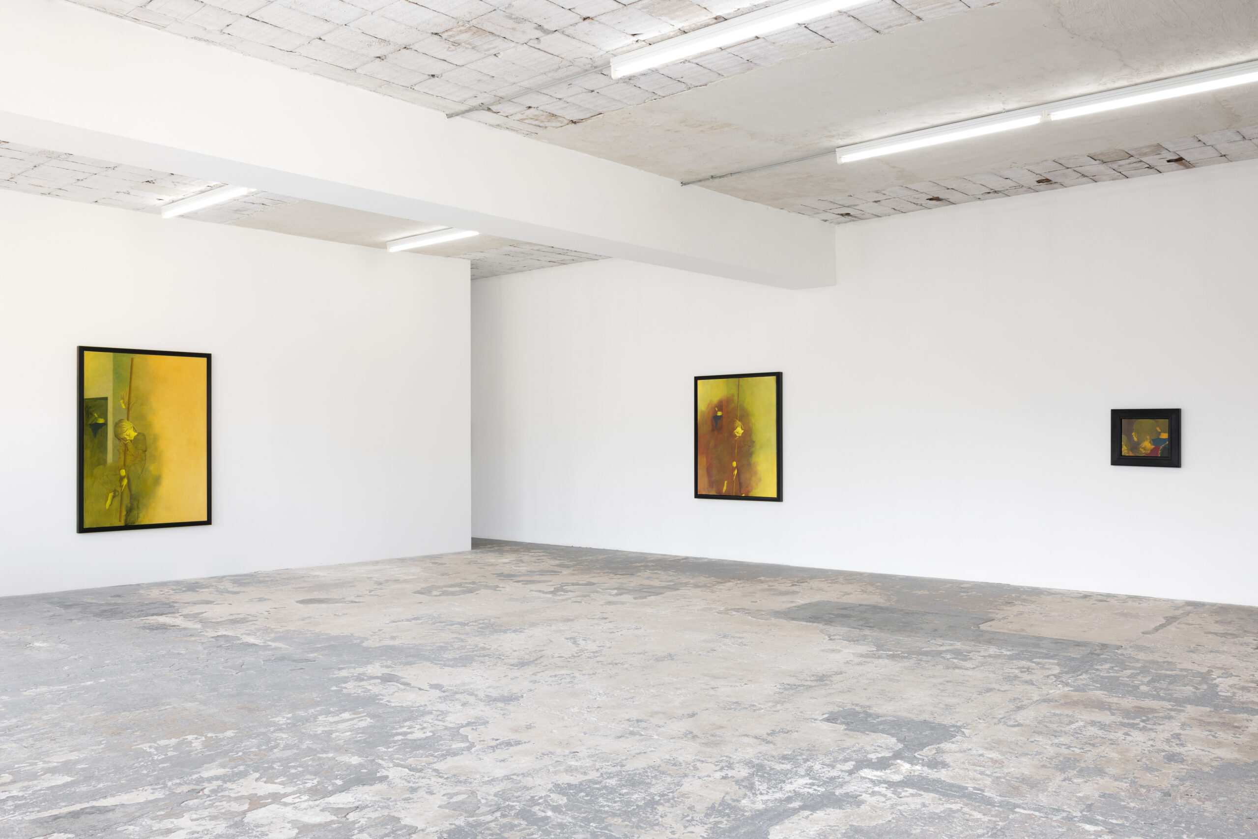 <p>Installation view<br />Oliver Osborne, <i>The Sleeping Guard</i>, 2025, Fondazione ICA Milano, Italy.</p>
