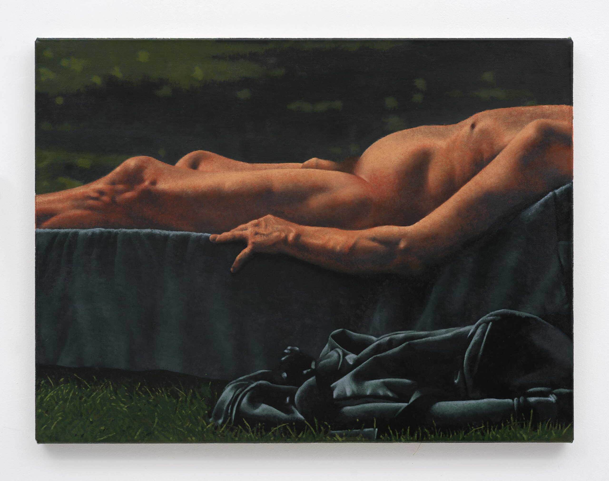 <p>Oliver Osborne<br /><em>Reclining Nude</em>, 2019<br />Oil on linen<br />21 1/2 x 28 1/2 x 1 inches / 54.5 x 72.5 x 2.7 cm</p>
