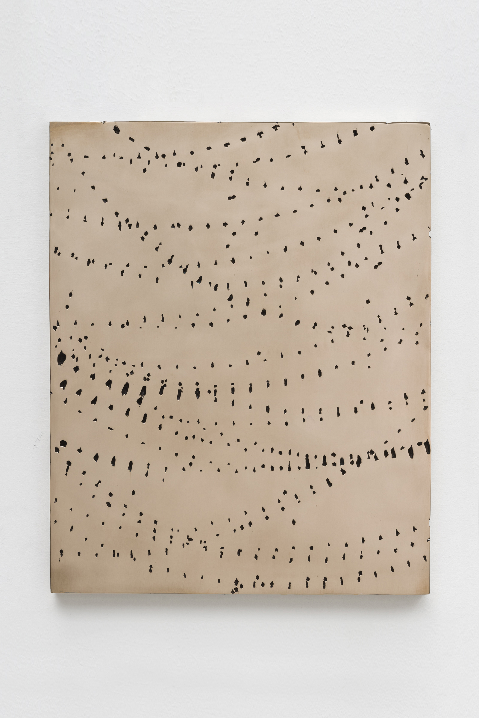 Davina Semo<br><em>Suspend</em>, 2024<br>Polished and patinated cast bronze<br>20 x 16 x 1 inches / 50.8 x 40.6 x 2.5 cm
