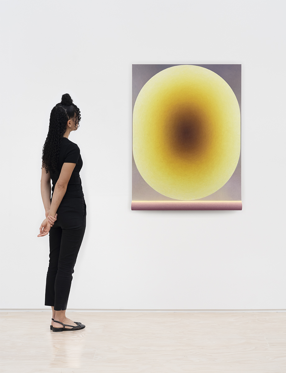 <p>Loie Hollowell<br /><em>Yellow Brain on soft pink shoulders</em>, 2026<br /> Scale view</p>
