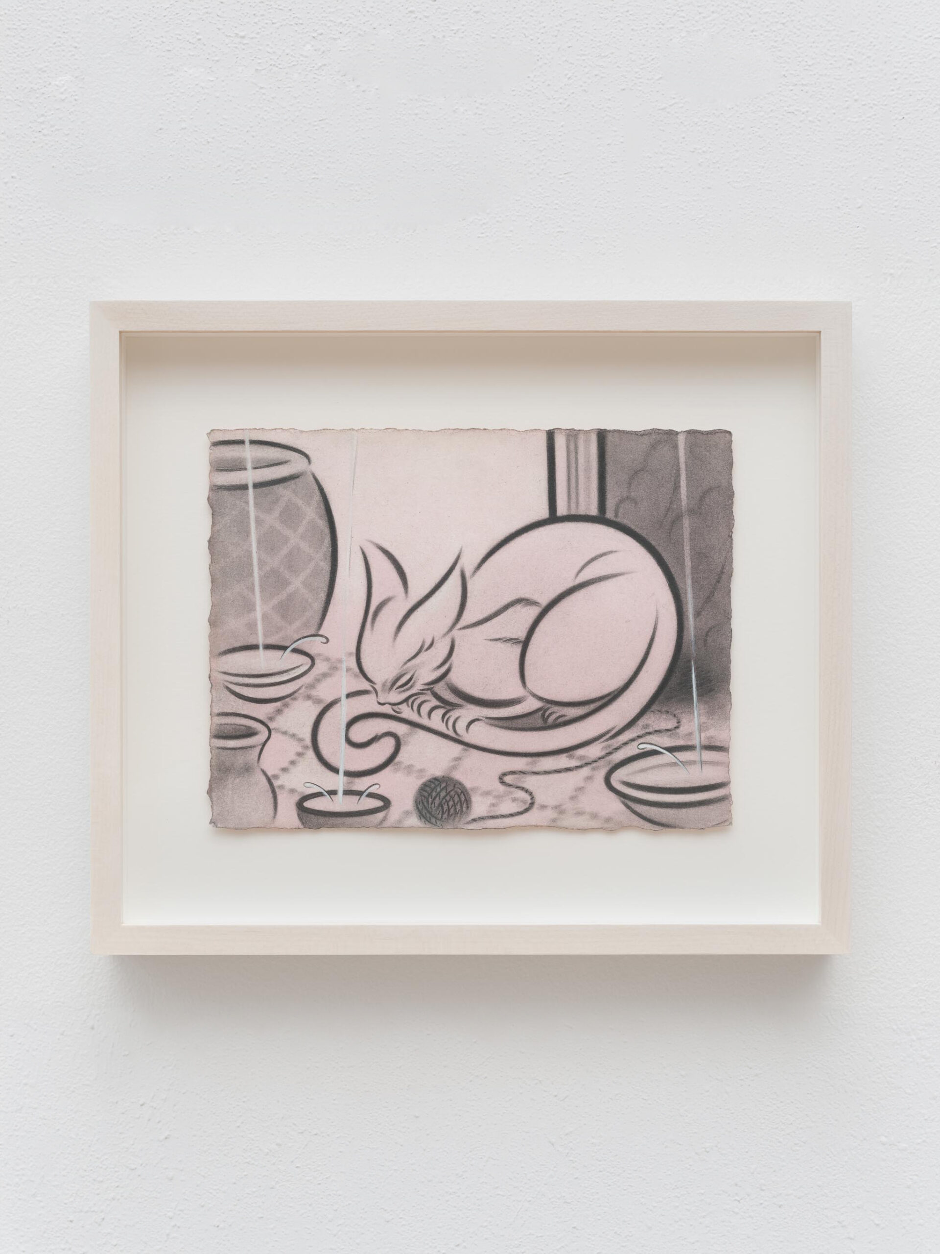 Koak<br><em>Care</em>, 2026<br>Graphite, chalk from Seven Sisters, and casein on acrylic-dyed rag paper<br>10 1/2 x 12 1/4 x 1 1/2 inches / 26.7 x 31.1 x 3.8 cm
