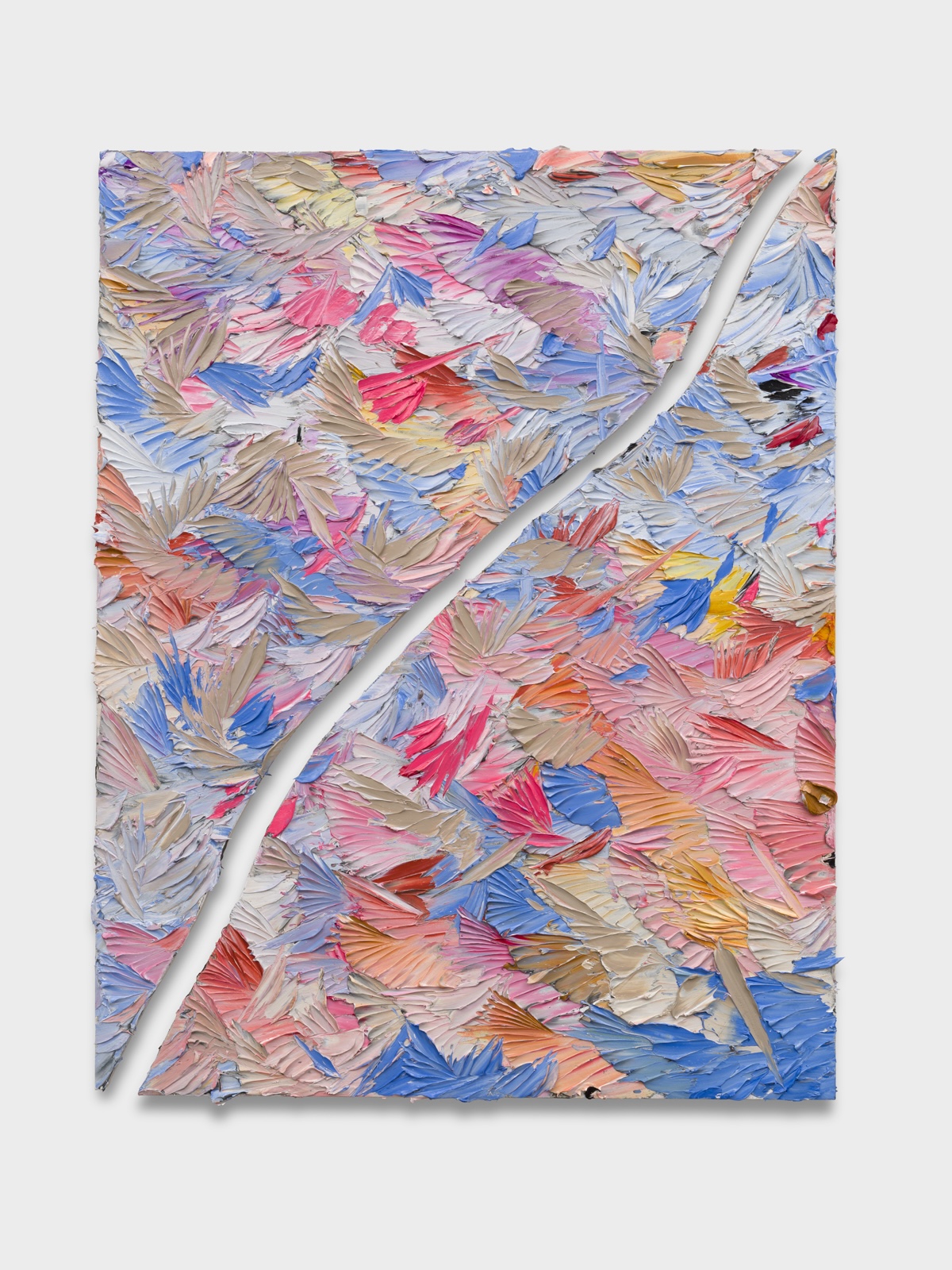 Dashiell Manley<br><em>Sunday (two points on the Seine, A to B)</em>, 2026<br>Oil on linen over plywood<br>48 x 36 x 1 1/2 inches / 121.9 x 91.4 x 3.8 cm