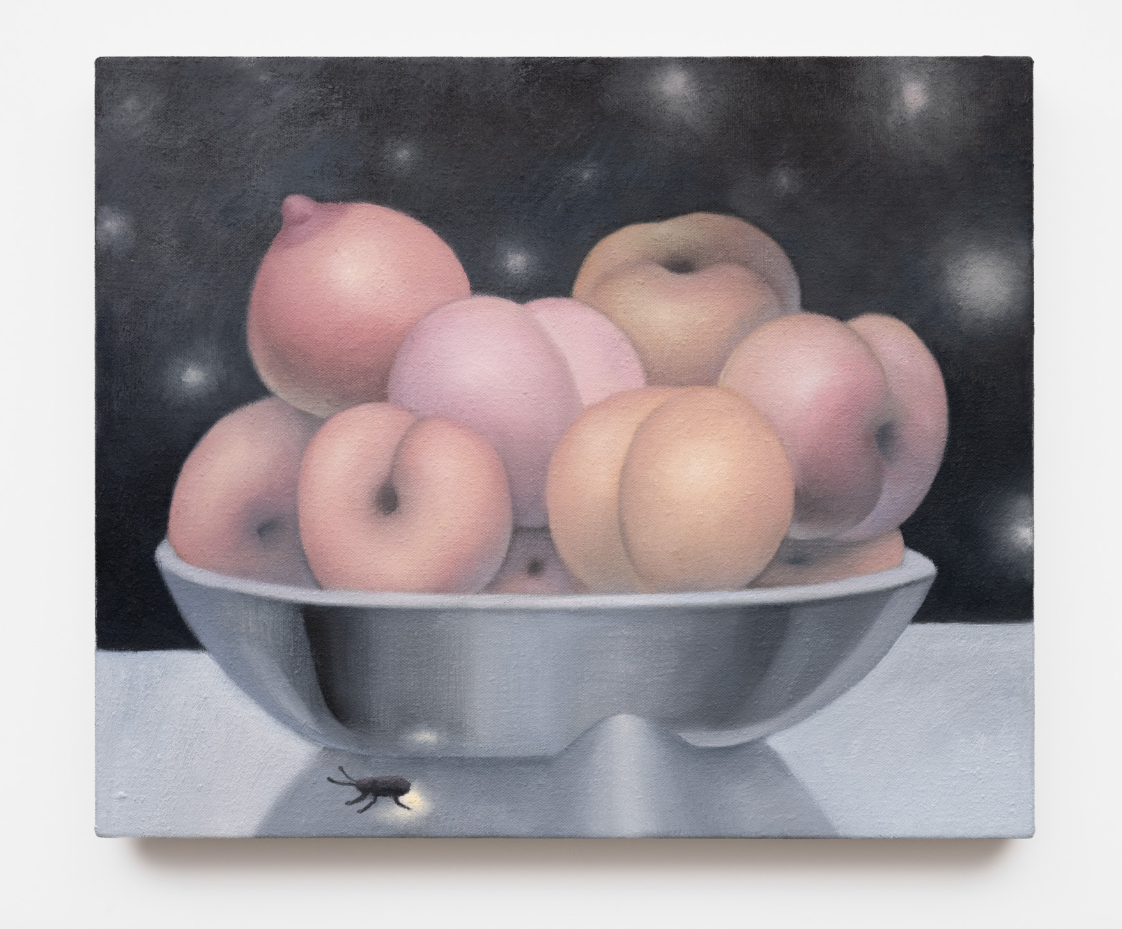 GaHee Park<br><em>Bowl of Desire</em>, 2026<br>Oil on linen<br>15 x 18 x 1 1/2 inches / 38.1 x 45.7 x 3.8 cm
