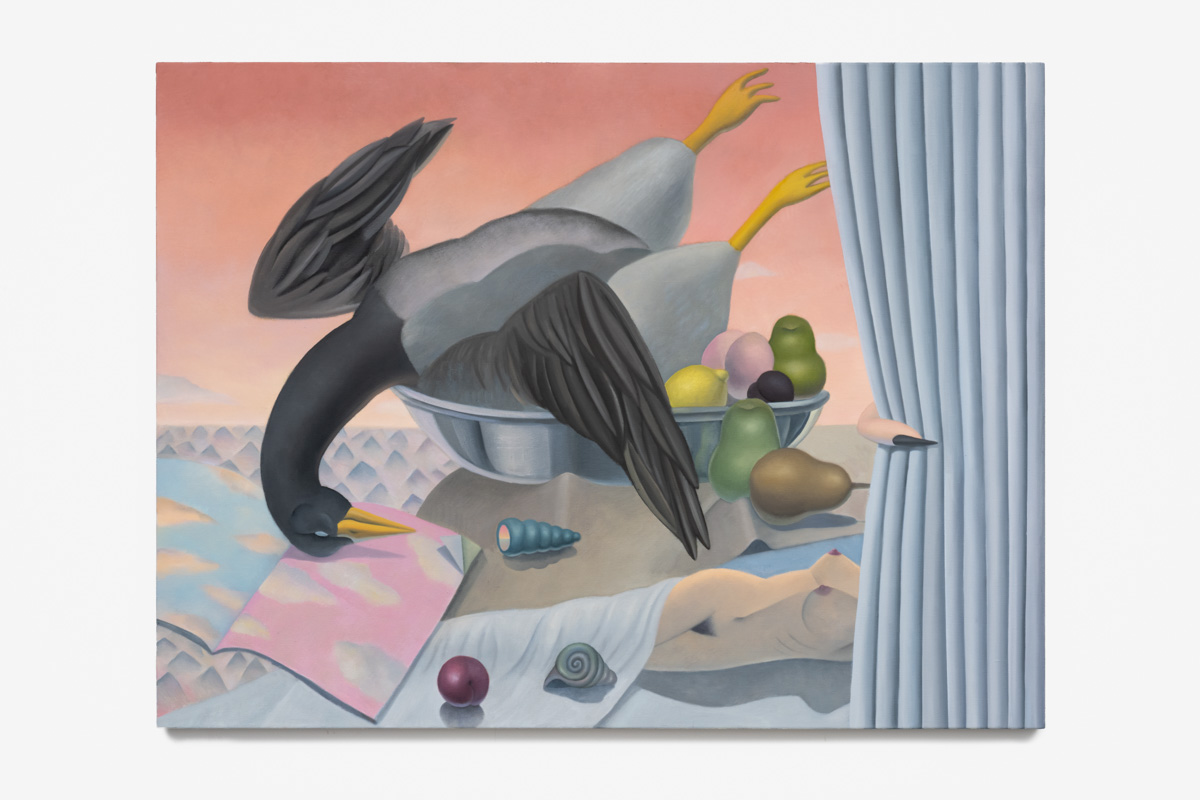 GaHee Park<br><em>Dream of a Bird</em>, 2026<br>Oil on linen<br>45 x 60 x 1 1/2 inches / 114.3 x 152.4 x 3.8 cm