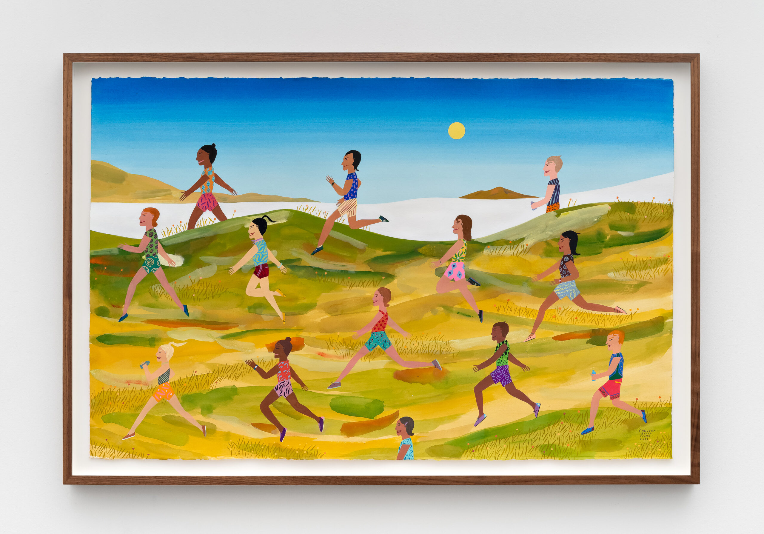 Chelsea Ryoko Wong<br><em>As Close to Heaven</em>, 2026<br>Watercolor and gouache on paper<br>29 1/2 x 43 1/2 x 1 3/4 inches / 74.9 x 110.5 x 4.4 cm